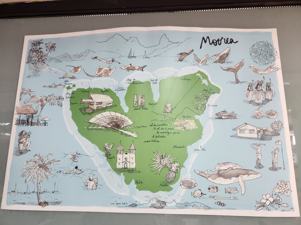 TABLE A CARTES, Carte de Moorea