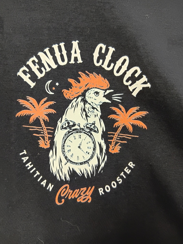 TSHIRT FENUA CLOCK, TAHITI SHIRT