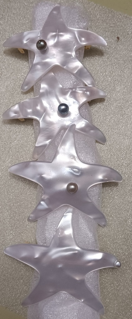 Hair Pin Moyenne Barette EDM & Nacre Blanche, FAFARU VIBRATION