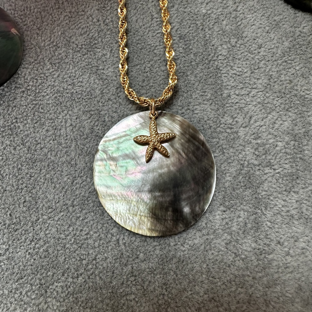 Collier Maille Torsadée & Nacre, FAFARU VIBRATION