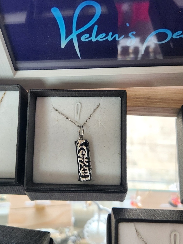 RITIKI21N, Pendentif TIKI gros cylindre,  HELEN'S PEARLS