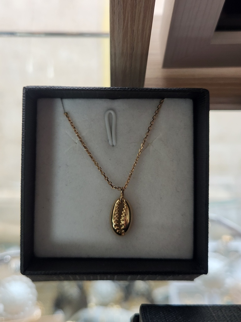 EB6PE7198G, Pendentif coquillage plaqué OR,  HELEN'S PEARLS     