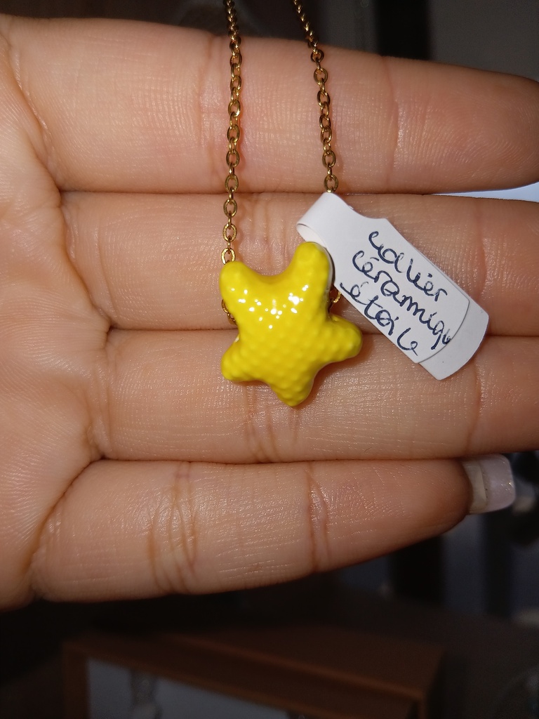 Collier Céramique étoile , MON PETIT PARADIS  