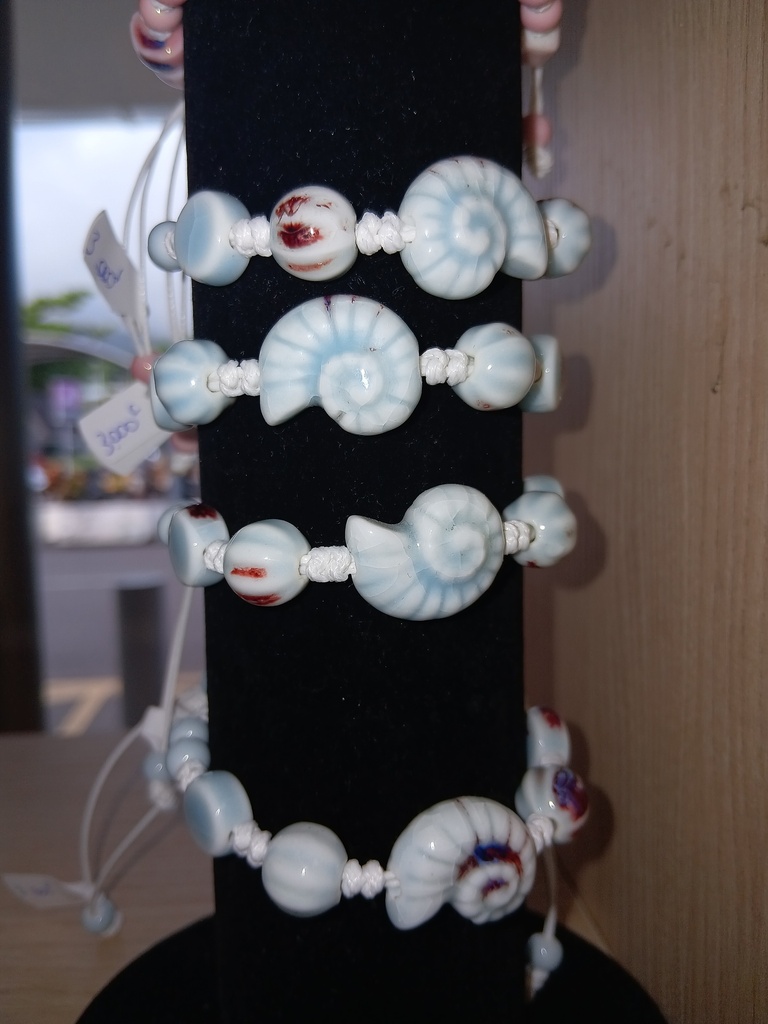 Bracelet coquillage en céramique, MON PETIT PARADIS   