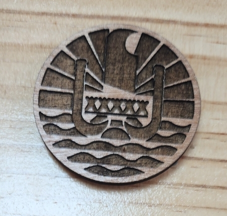 Magnet drapeau tahiti bois, REVES DE TAHITI 