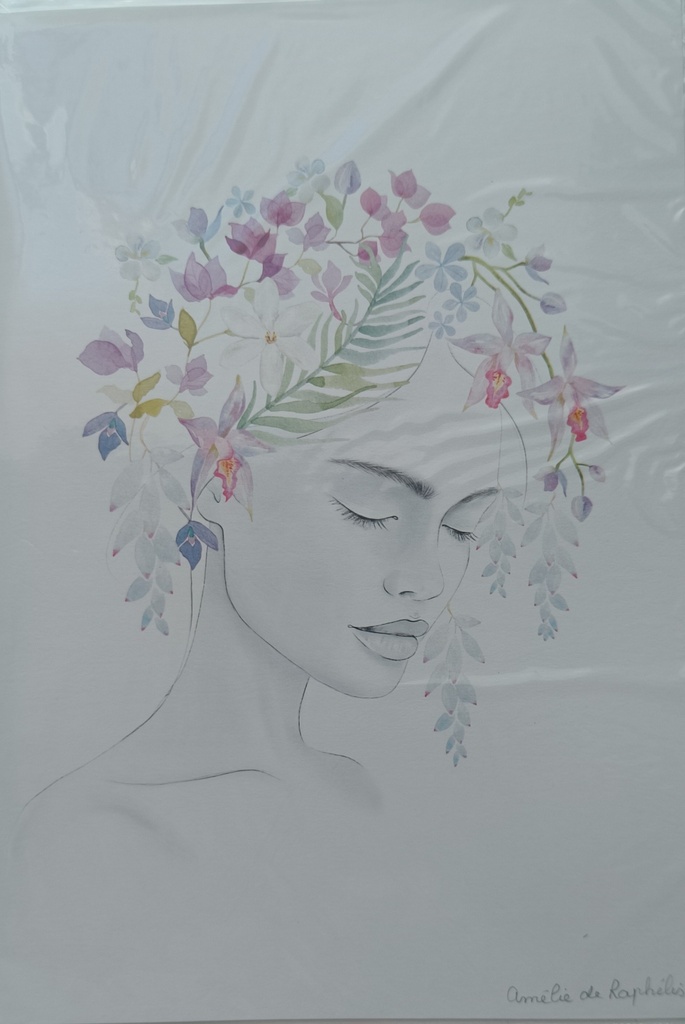 Portrait A4, BLANCHES TULIPES