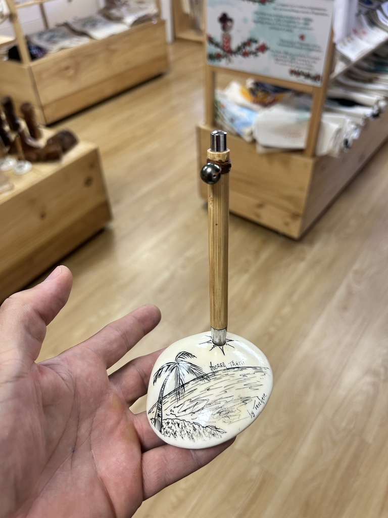 Porte stylo opercule dessiné avec perle, TEREHERE CREATIONS