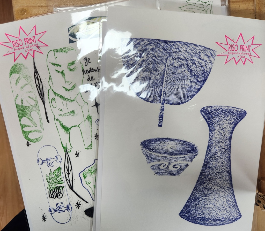 Affiches A4 RISO, TAHITIAN DESIGN