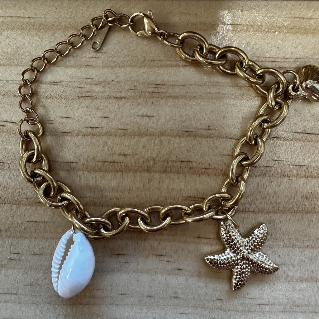 Bracelet coquillage naturel Moorea, MON PETIT PARADIS