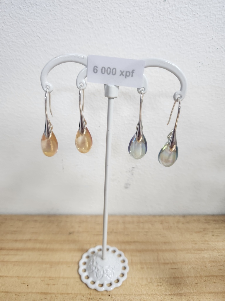 BO argentées Goutte de Cristal, FAFARU VIBRATION