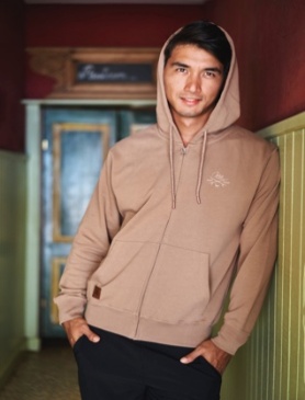 Sweat Zip Capuche East-Ouest Tahiti Marron, MITI KINGDOM