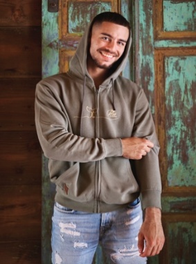 Sweat Zip Capuche Plouf Kaki, MITI KINGDOM