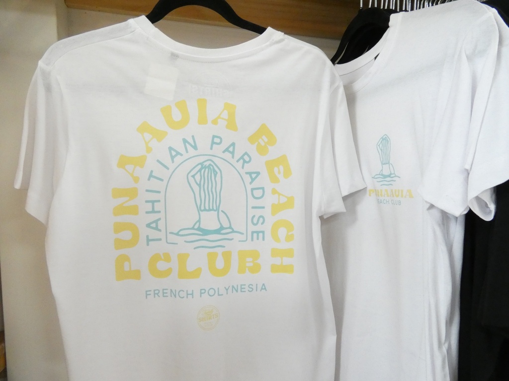 TSHIRT punaauia beach club, TAHITI SHIRT