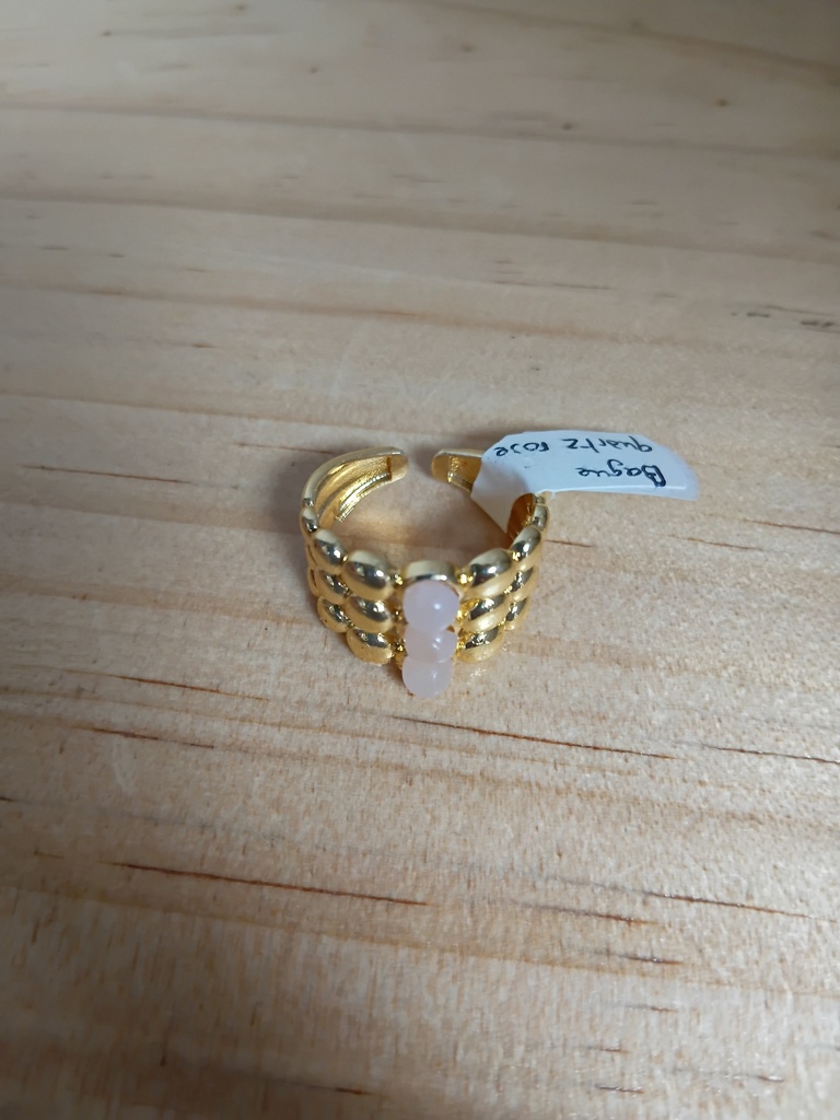 Bague quartz rose, TROPIK TAHITI