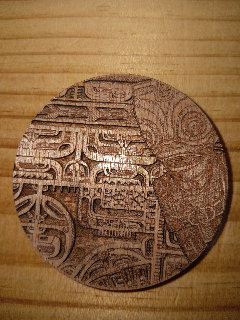 Magnet Rond Tribal Tiki, REVES DE TAHITI 