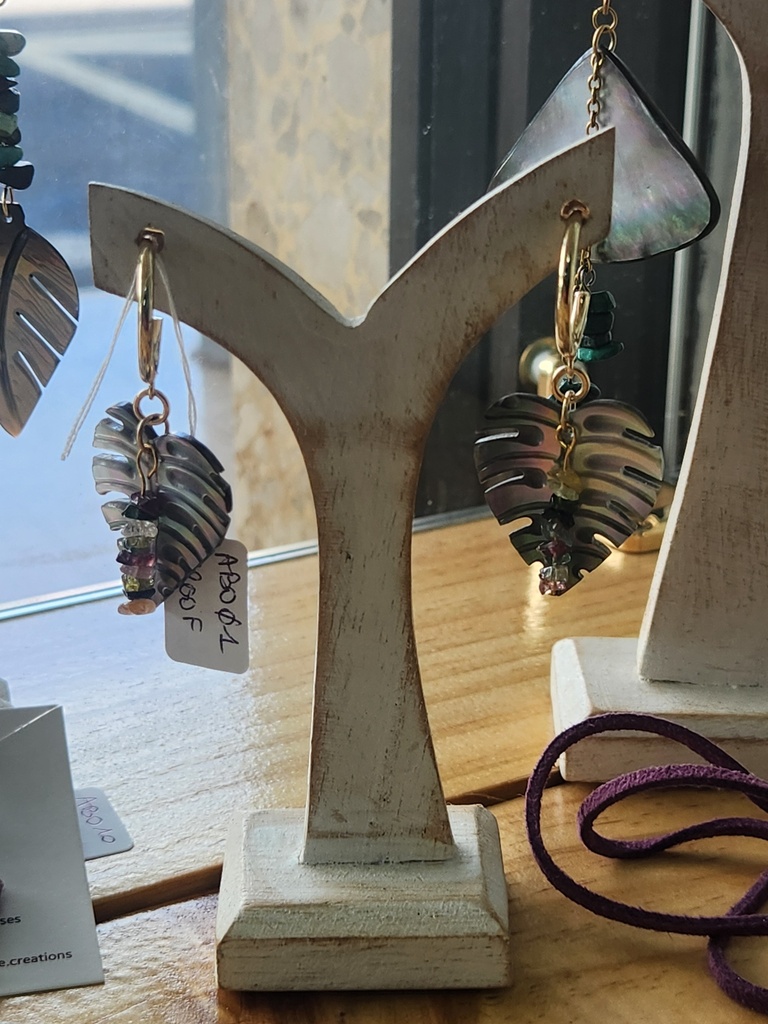 BO creole PO, APE tourmaline multicolore, AVA'E CREATION