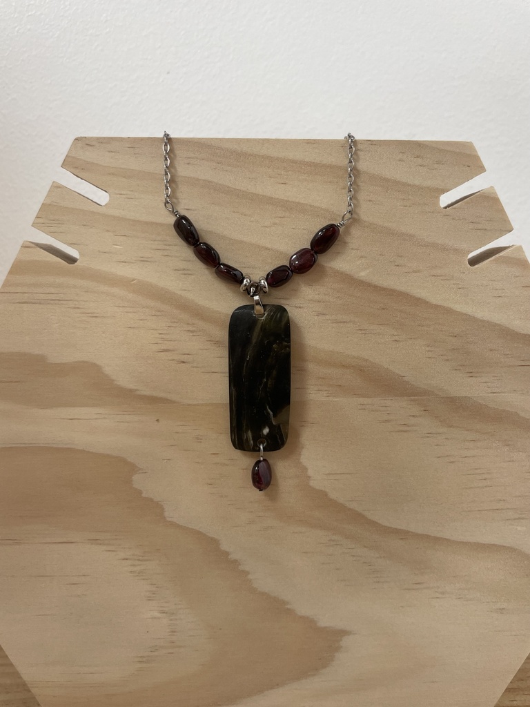 ACO14, Collier IA Gourmette grenat, AVA'E