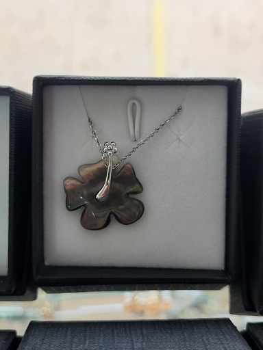 RPCZ-1287, Pendentif Hibiscus nacre, HELEN'S PEARLS 