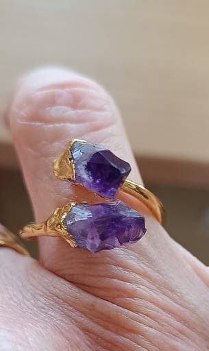 Bague Duo Améthyste, TROPIK TAHITI