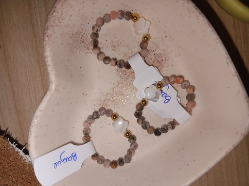 Bague Nacre et Pierre , MON PETIT PARADIS     