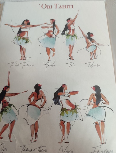 Affiche A4 Pas d´Ori Tahiti, AQUANELL  