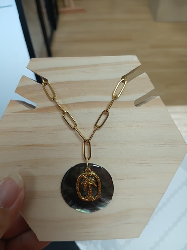 Collier Nacre / Palmier, MON PETIT PARADIS   