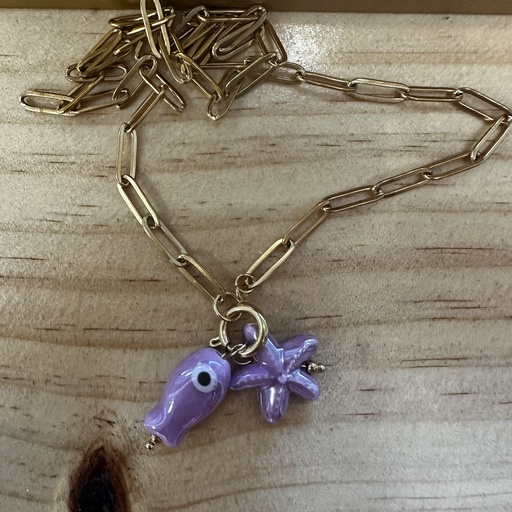 Collier Ceramique poisson, MON PETIT PARADIS