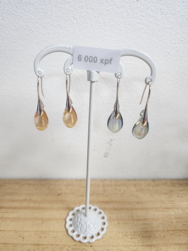 BO argentées Goutte de Cristal, FAFARU VIBRATION