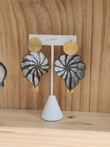 BO16 Boucle d'oreille nacre, HIRO OU WEN