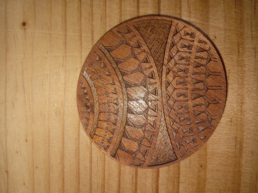 Magnet Rond motif Tribal, REVES DE TAHITI 