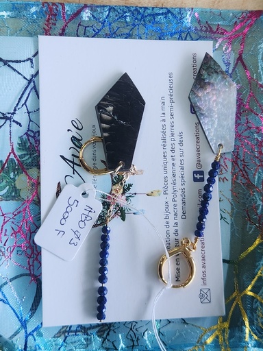 ABO03, BO OPIUM PO, Cravate lapis lazuli, AVA'E