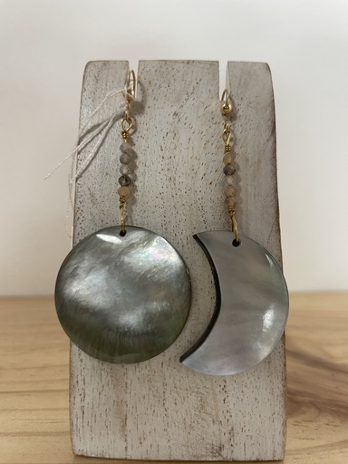 ABO08, BO crochet PO lune pierre de lune, AVA'E