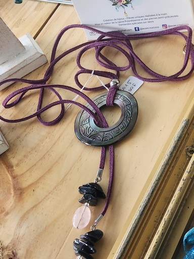 ACO15, Collier sued rond saphir, AVA'E