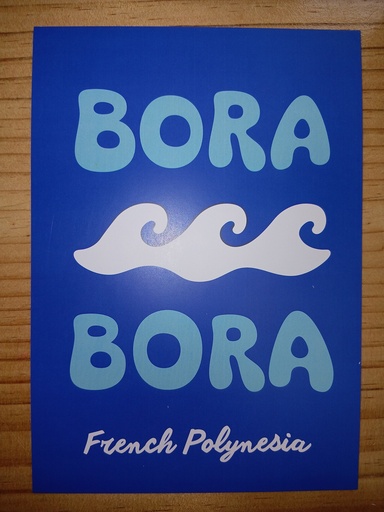 Affichette A5 BORA BORA, SABLE BLANC 